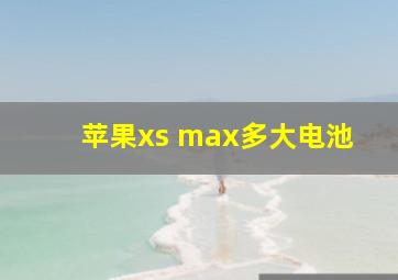 苹果xs max多大电池